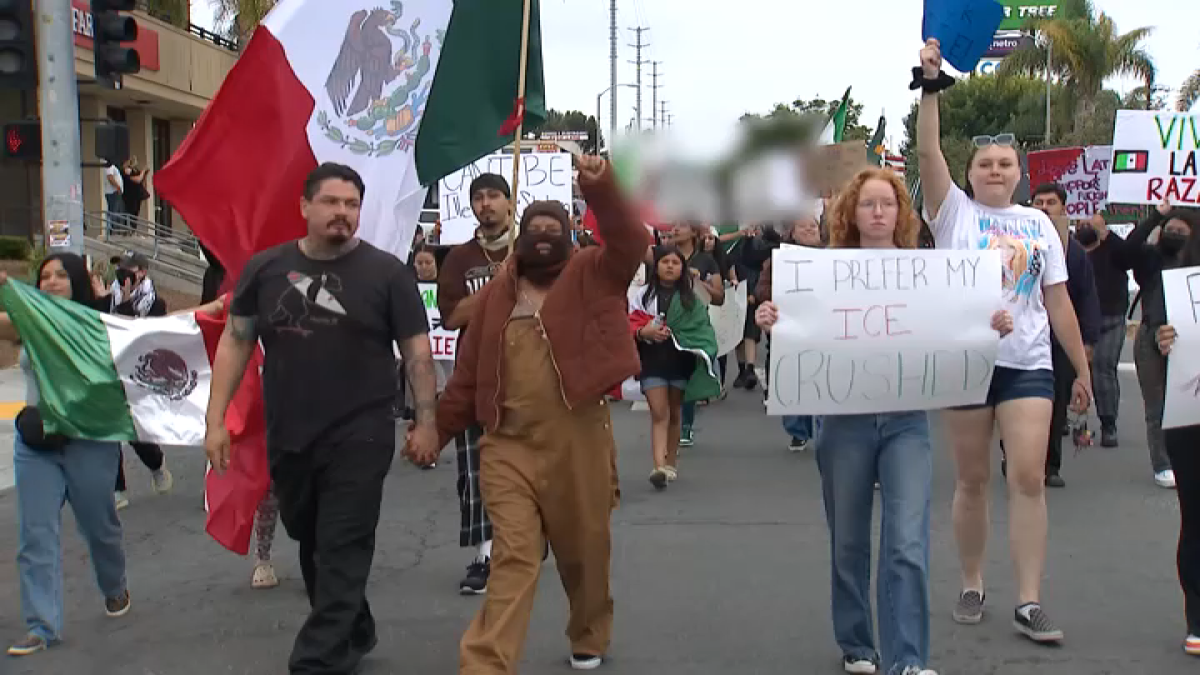 Dozens of protesters rally against ICE in National City