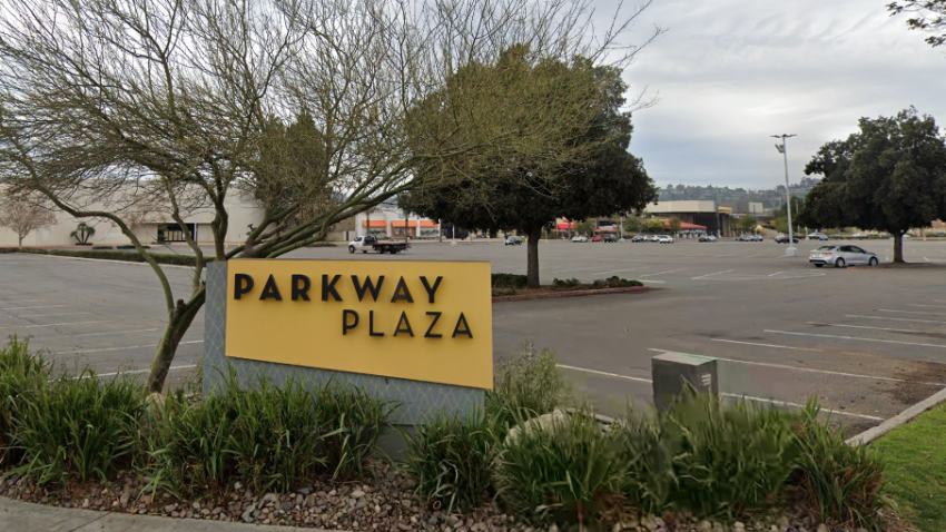 A Google street view of Parkway Plaza shopping center in El Cajon.
