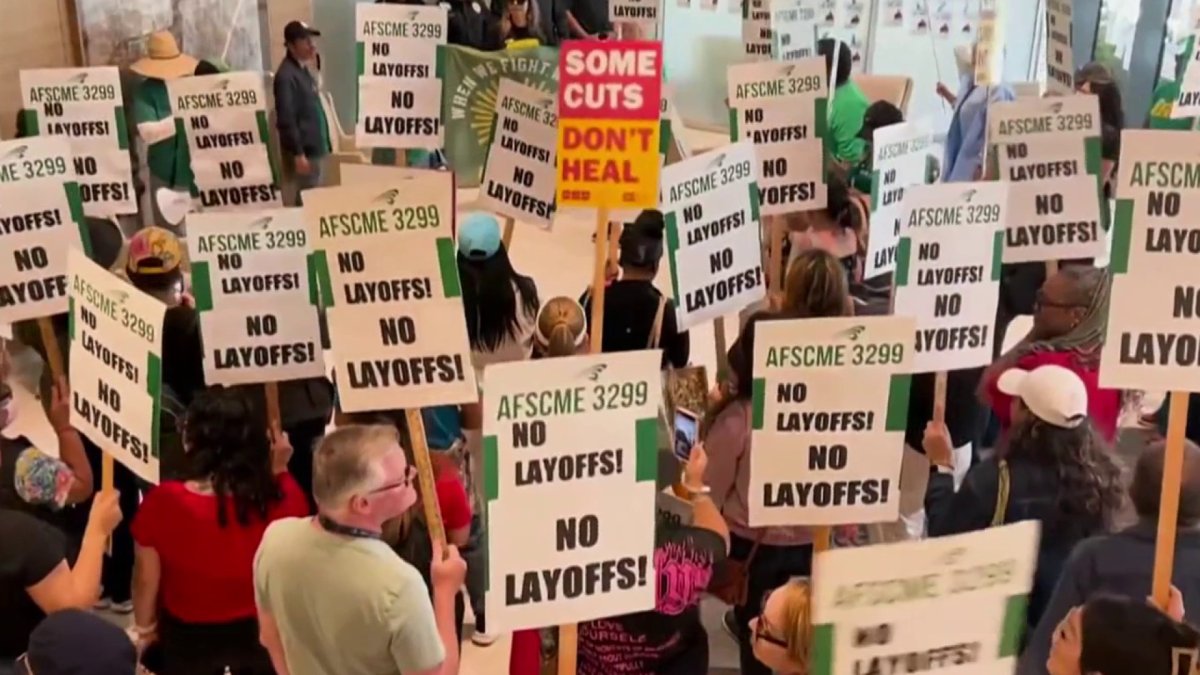 UC San Diego Health nurses rally after company layoffs – NBC 7 San Diego