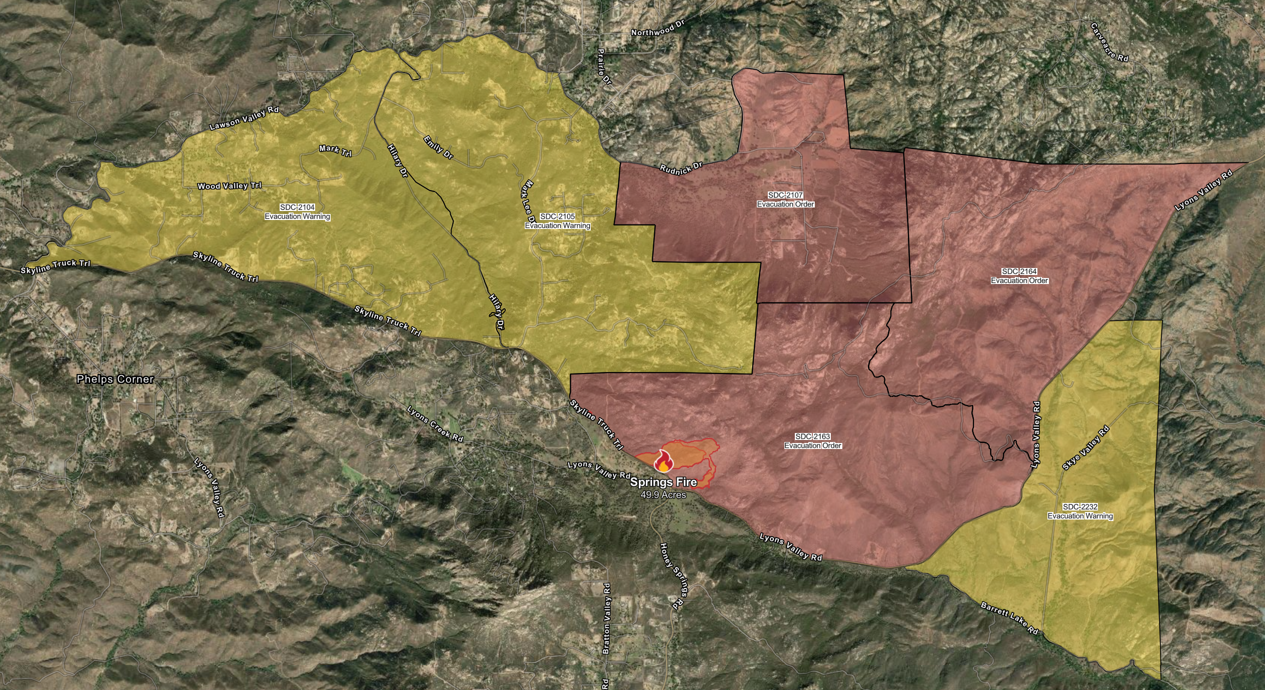 Springs Fire in rural East County prompts evacuations – NBC 7 San Diego