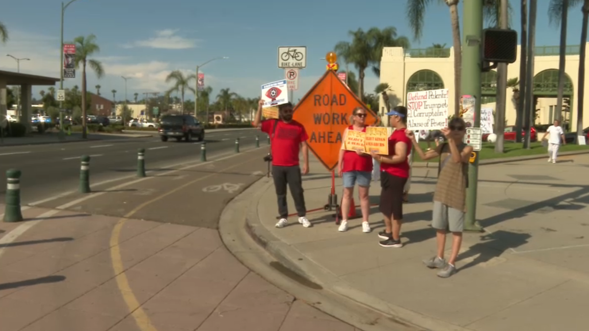Protesters in Escondido gather to rally against tech company over data concerns