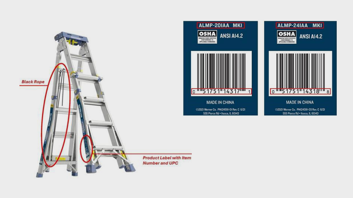 100,000 ladders sold at Home Depot recalled over fall hazard – NBC 7 ...