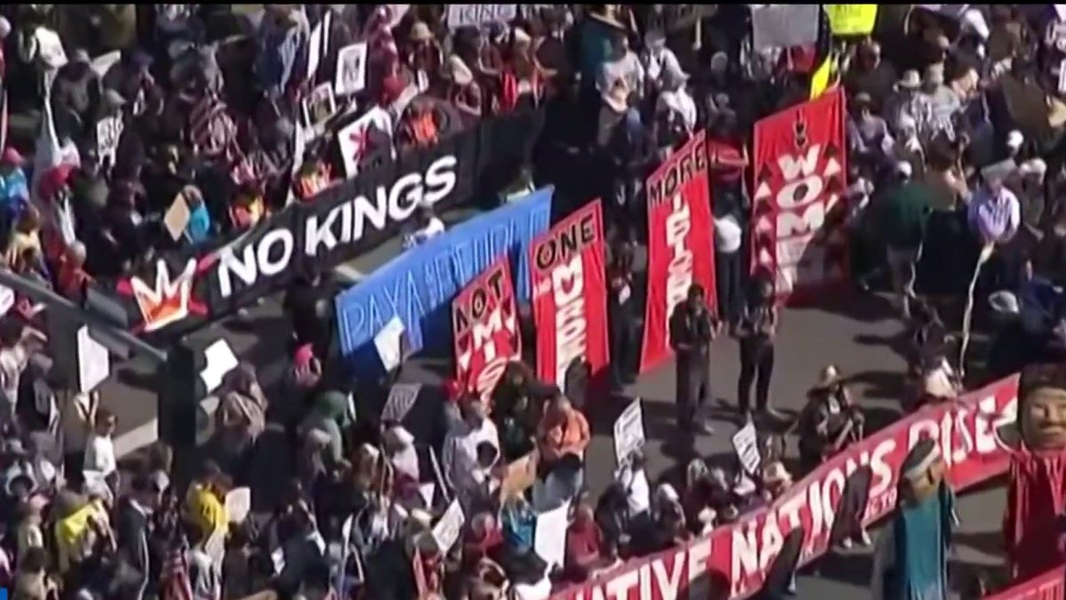 Tens of thousands march in San Diego ‘No Kings’ rallies – NBC 7 San Diego