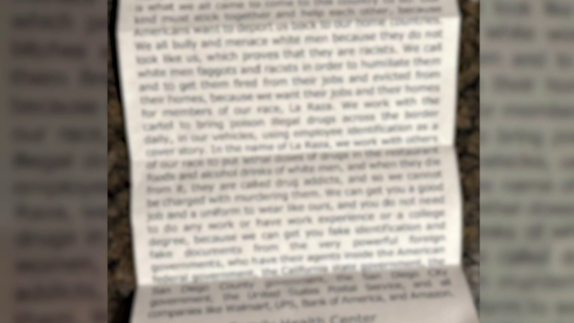 San Diego Police investigating hate messages in East Village