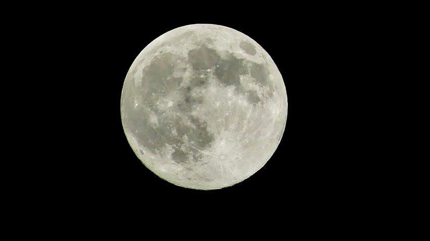 A close-up of a supermoon seen from San Diego on Nov. 4, 2025.
