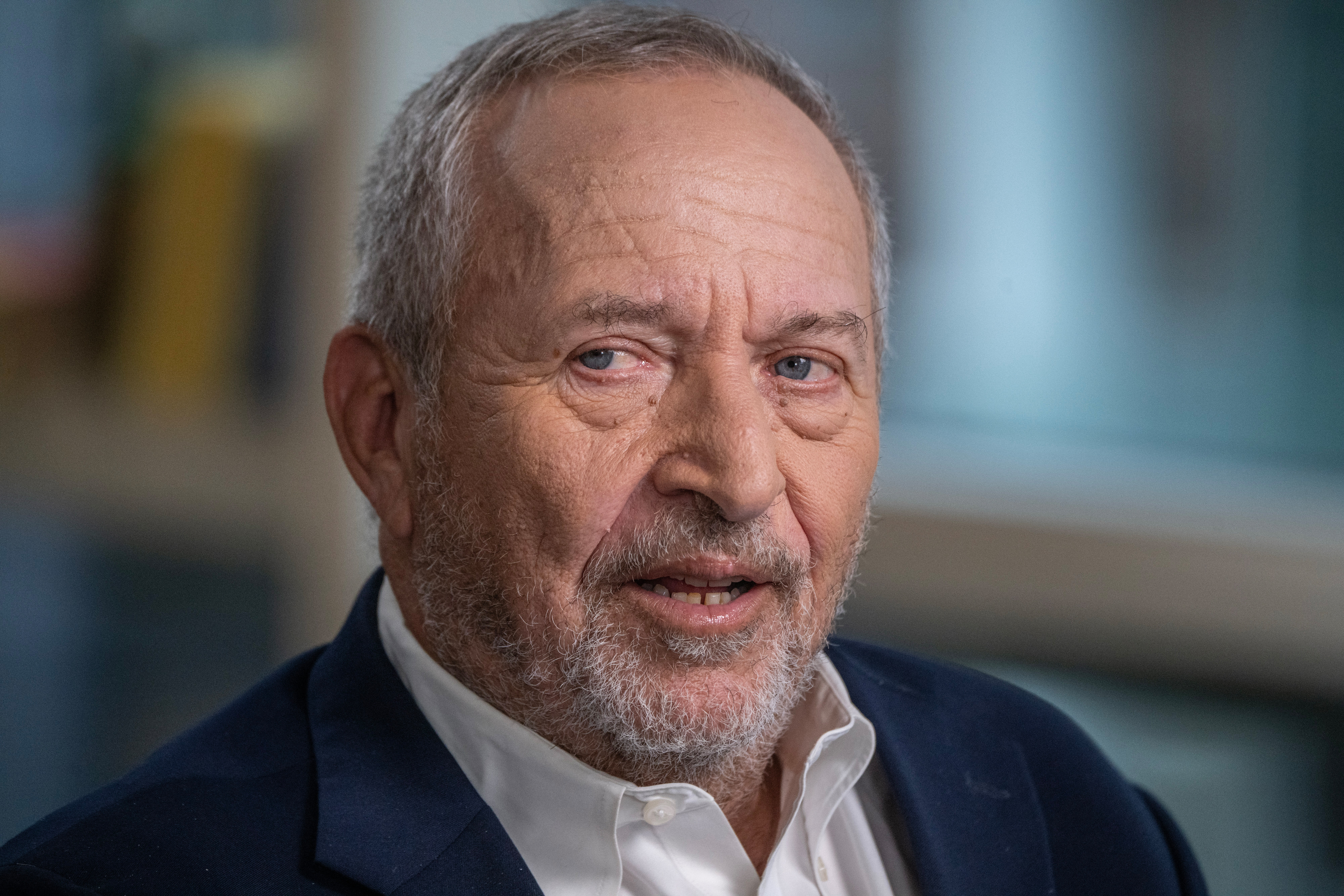 Larry Summers, president emeritus and professor at Harvard University, during an interview in New York, US, on Wednesday, Sept. 17, 2025. Summers earlier this month warned that while financial markets have so far shown limited concern with regard to the Federal Reserve’s independence, the situation “could turn very quickly.” Photographer: Victor J. Blue/Bloomberg via Getty Images