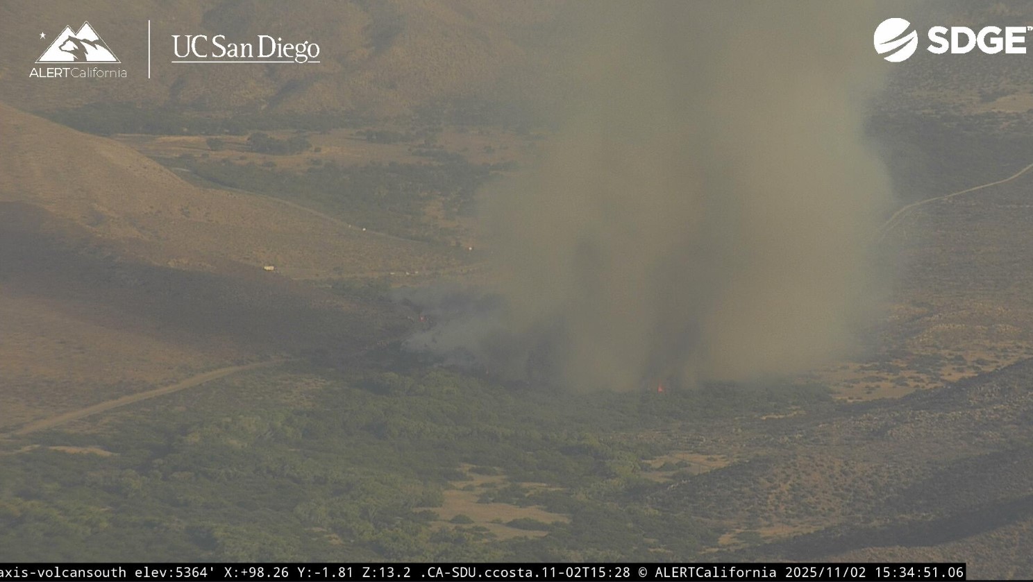 Forward rate of ‘Scissors Fire' near Highway 78 stopped at 68 acres