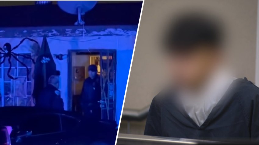 David Garcia is accused of opening fire on 15-year-old Kane Roldan and 17-year-old Elias Yanez at a Halloween night party attended by more than 100 people. A judge ordered his face blurred for an arraignment on Nov. 5, 2025.