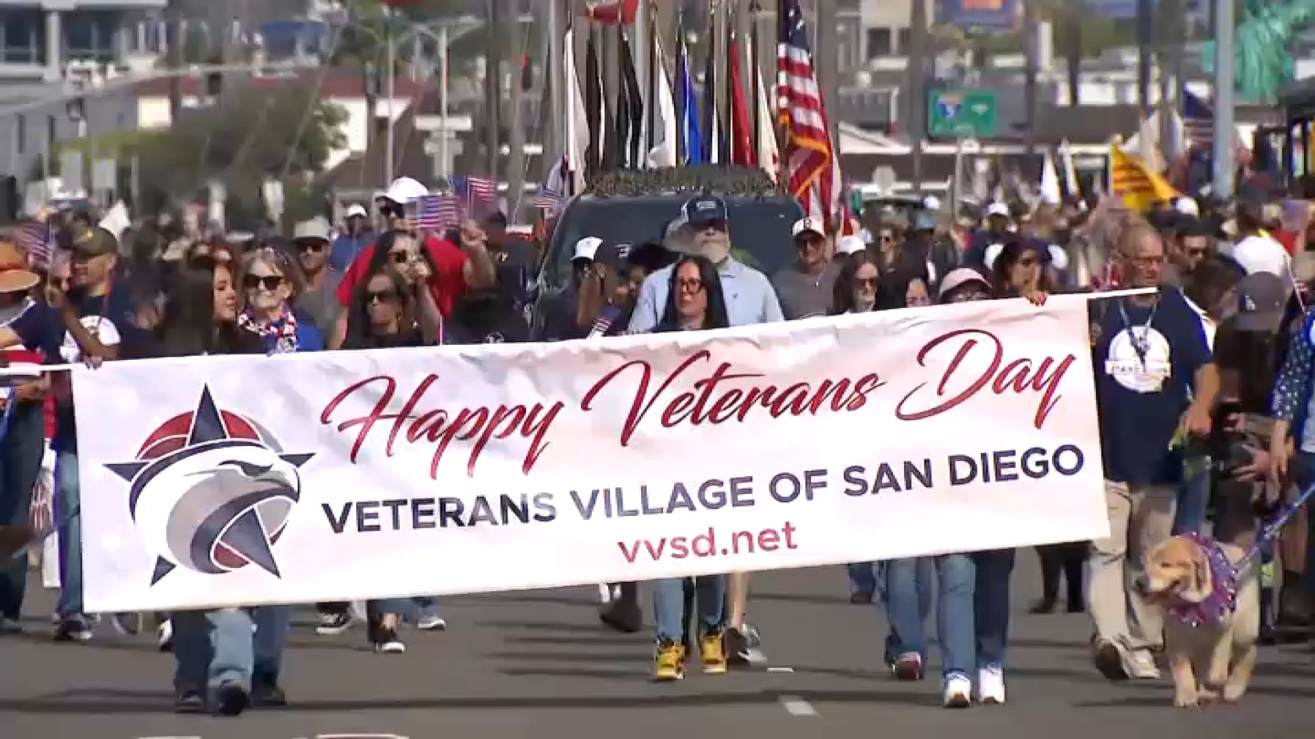 Scenes from the 2025 San Diego Veterans Day Parade on Nov. 11, 2025.