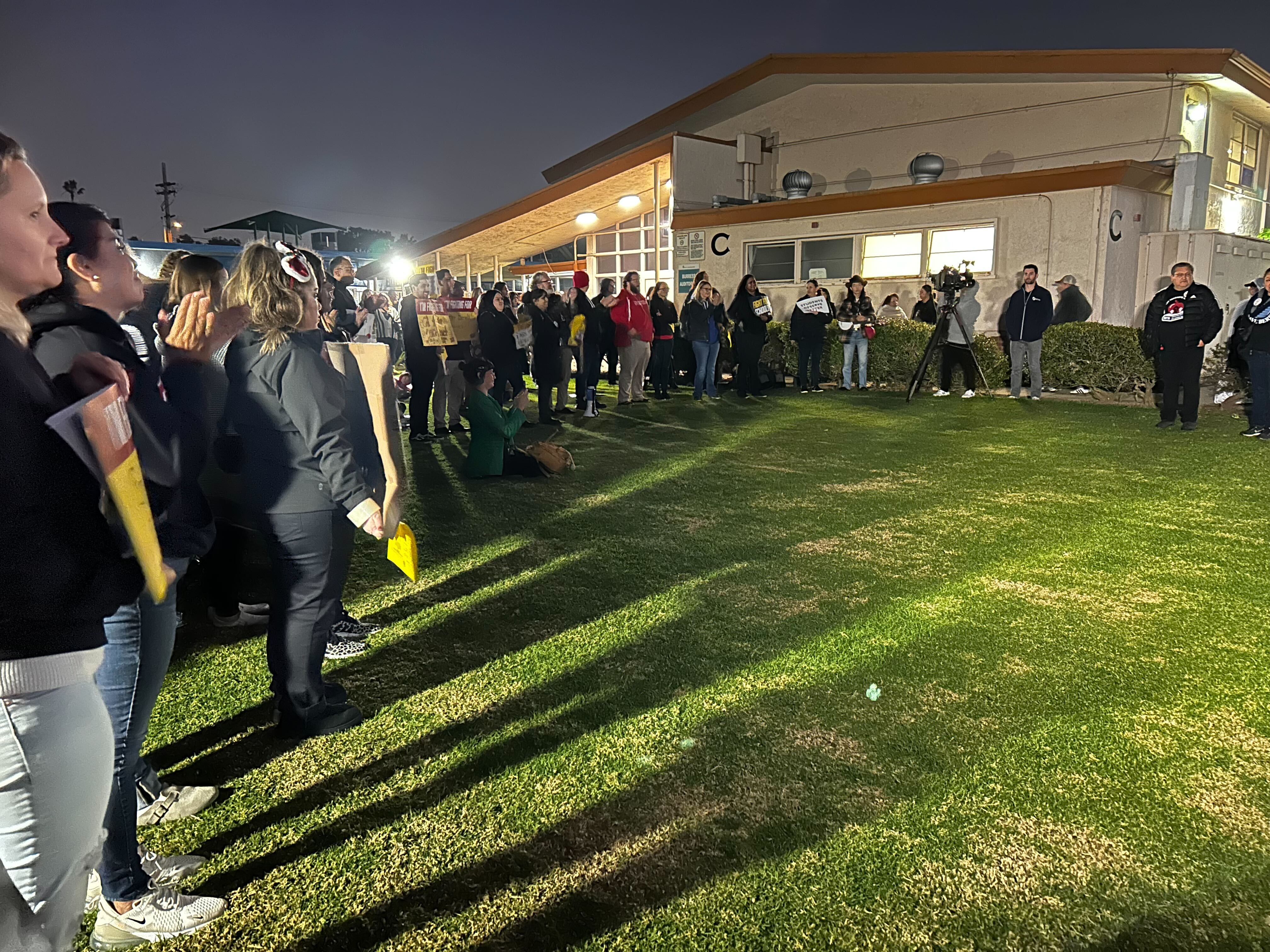 Frustrated teachers walk out of South Bay district meeting over school closure
