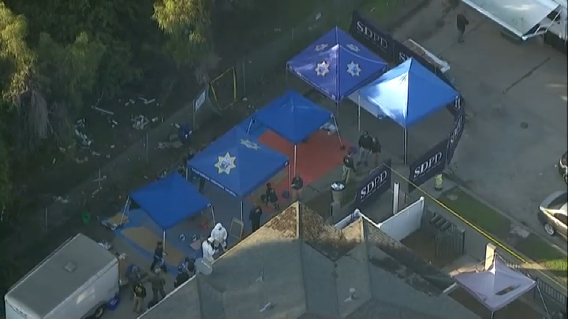 The FBI, CHP and San Diego police investigating a home in Southcrest after human remains were found on Dec. 2, 2025.