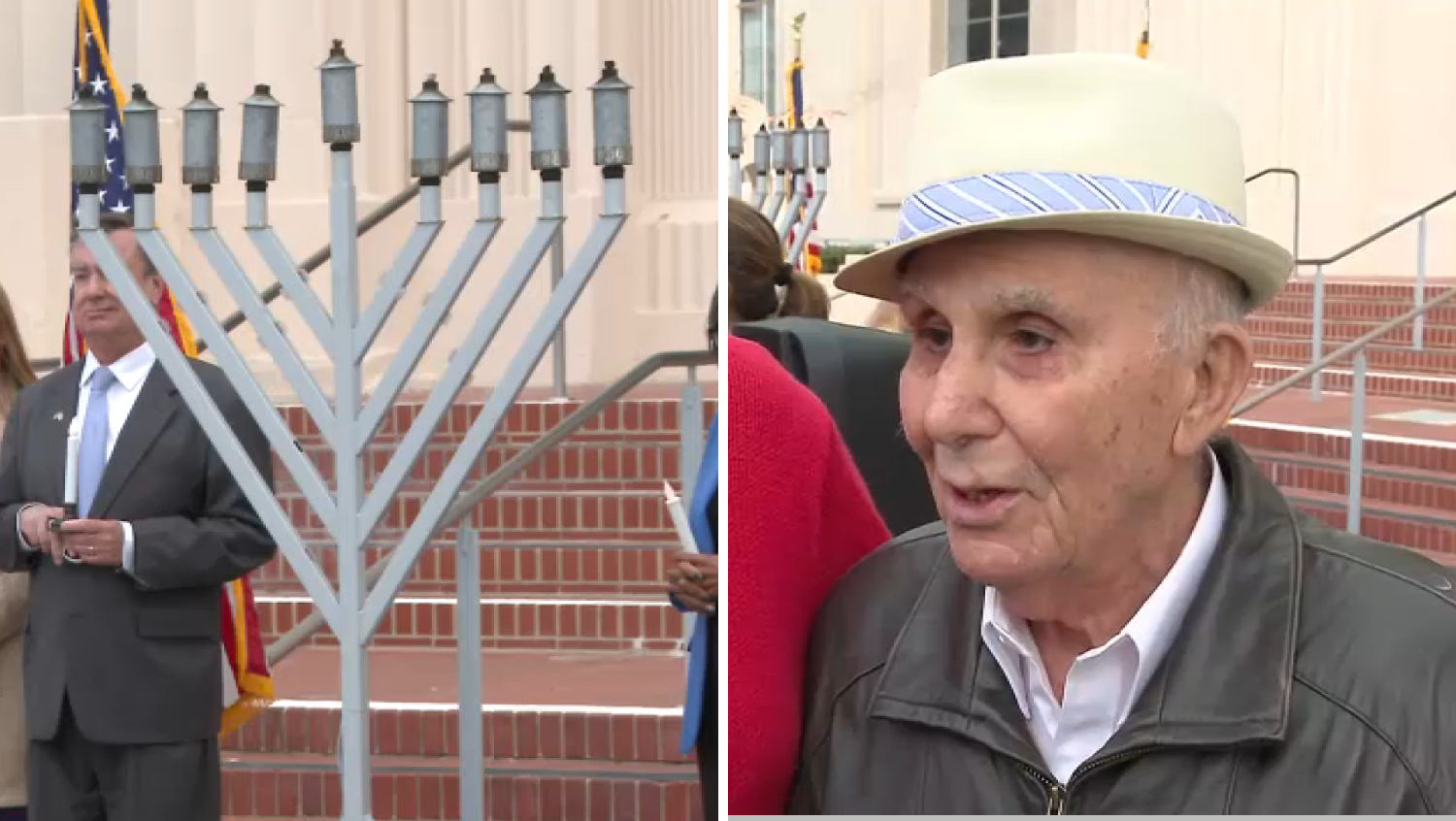 Holocaust survivor joins menorah lighting ceremony in San Diego