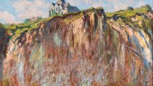 Claude Monet, Eglise de Varengeville, effet matinal, 1882. Oil on canvas. Collection of John and Toni Bloomberg. Promised Gift to SDMA.