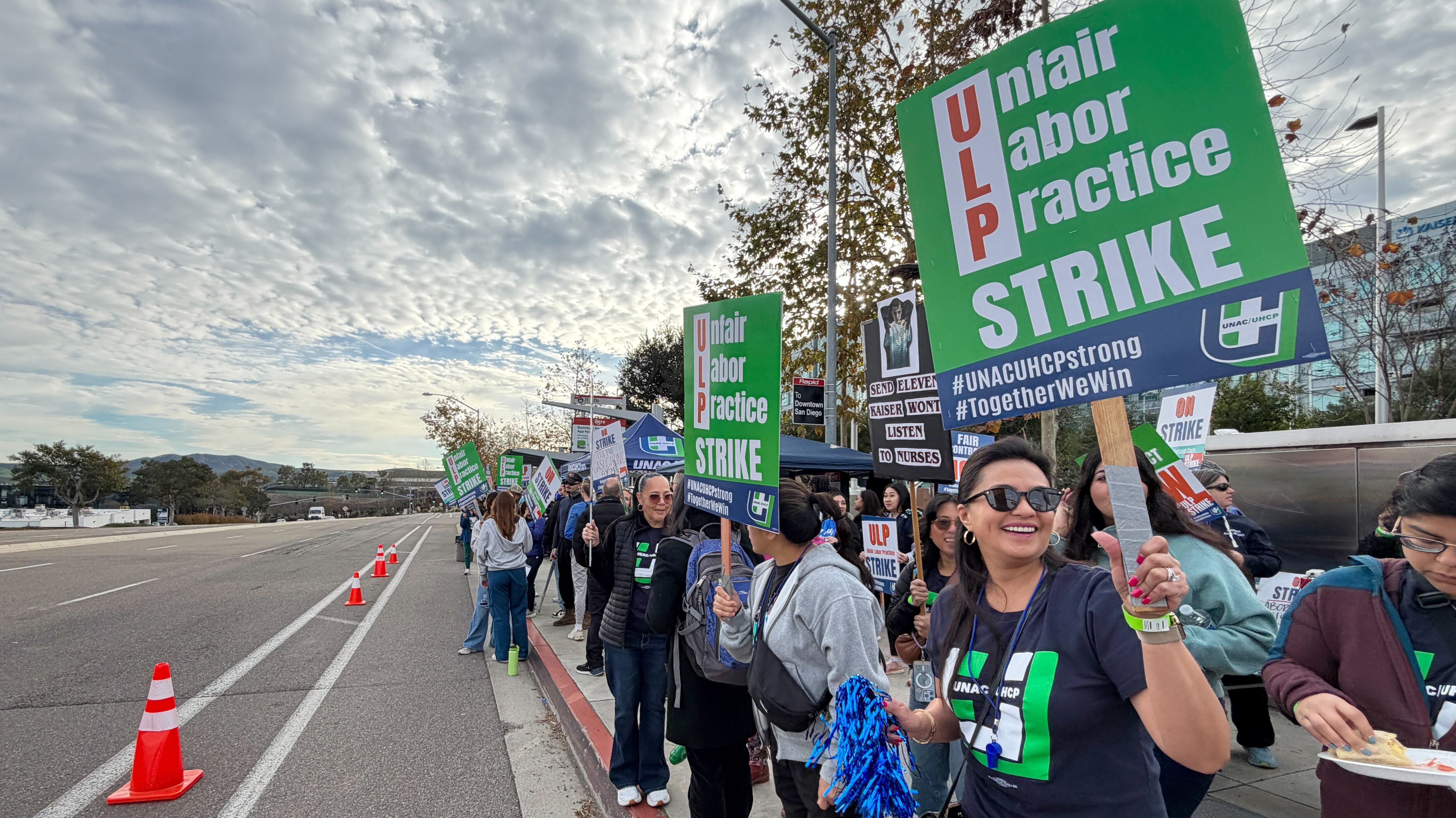 Kaiser Permanente nurses and health care workers in San Diego go on strike