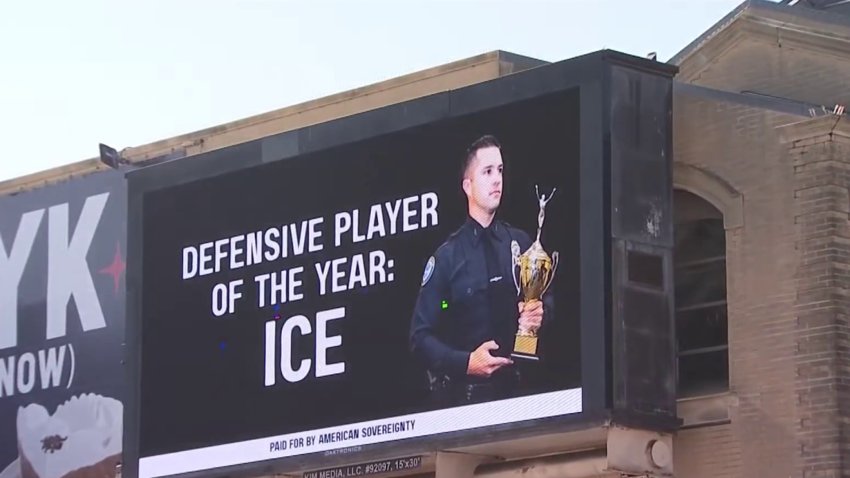 Pro-ICE billboards have popped up in San Francisco’s Embarcadero. (Feb. 3, 2026)