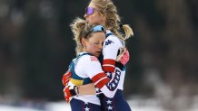 Hailey Swirbul and Jessie Diggins