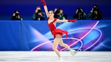 Isabeau Levito competes in the figure skating women's single skating short program.