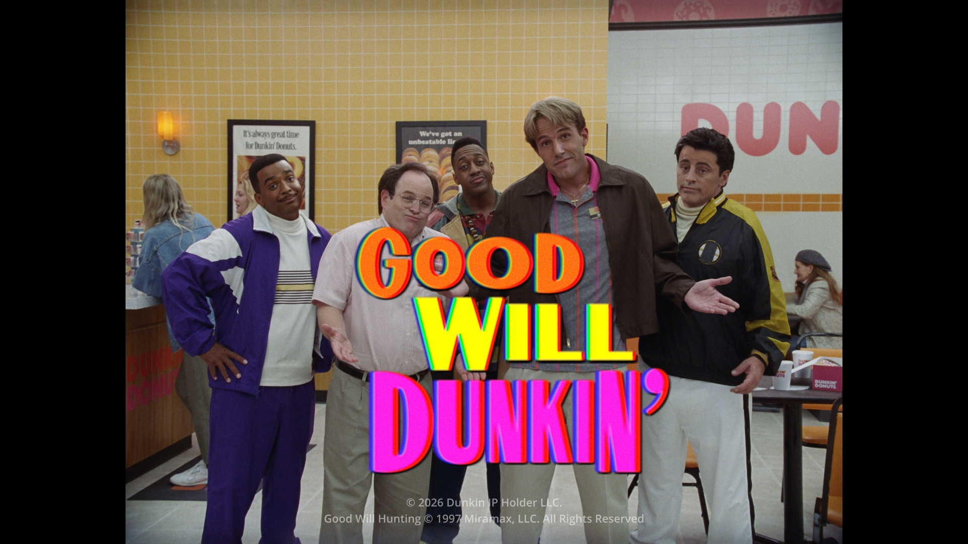 A promotional image from the Dunkin' "Good Will Dunkin" ad.