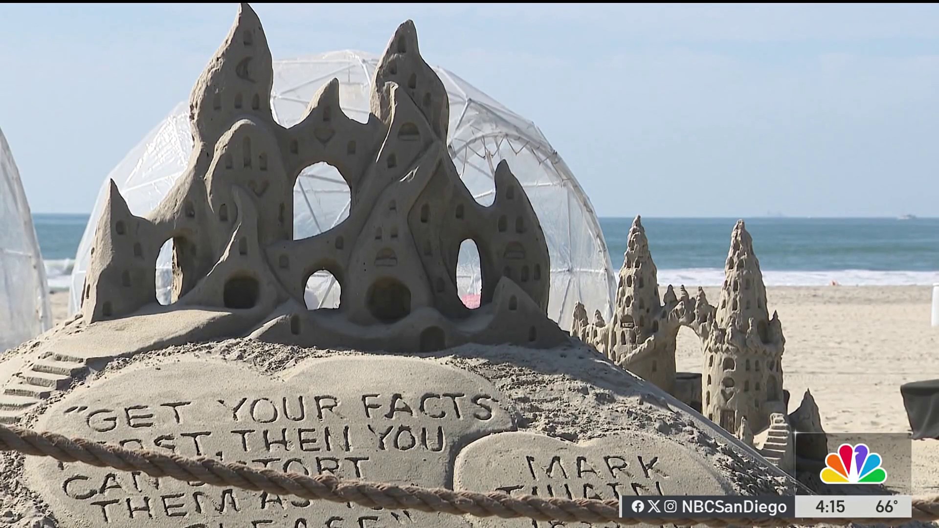‘Sandcastle Man' told to stop building outside Hotel del Coronado