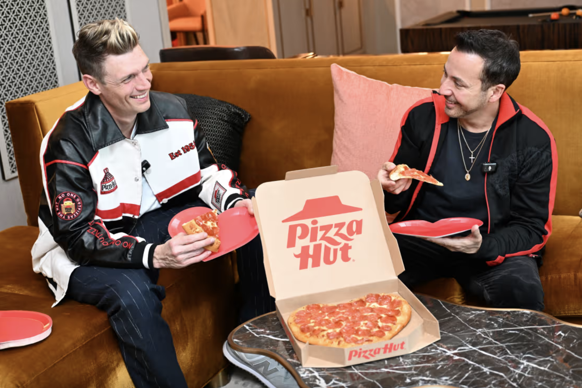 Backstreet's back to launch Pizza Hut's shape of my heart-shaped pizza