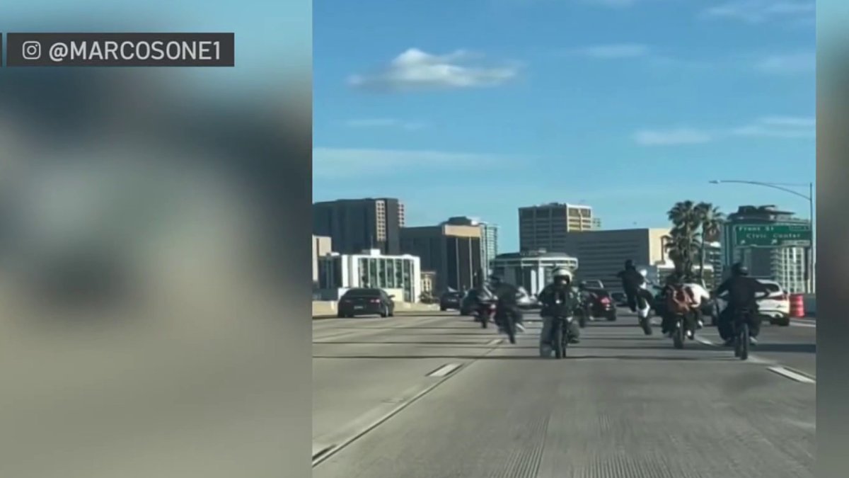 Video shows group of e-bike riders on I-5 Freeway – NBC 7 San Diego