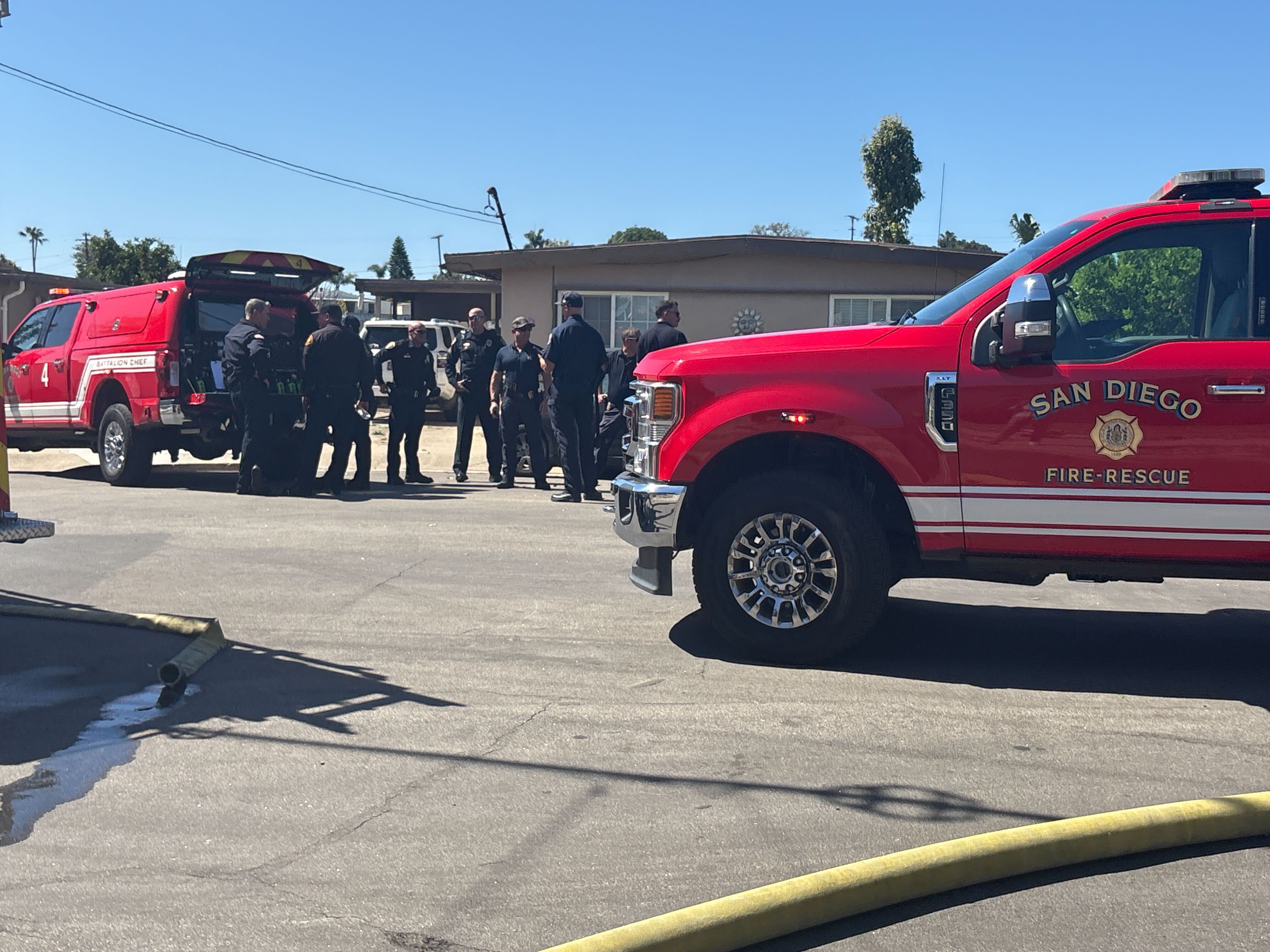 Firefighters stop brush fire that burned close to homes near Mission Valley