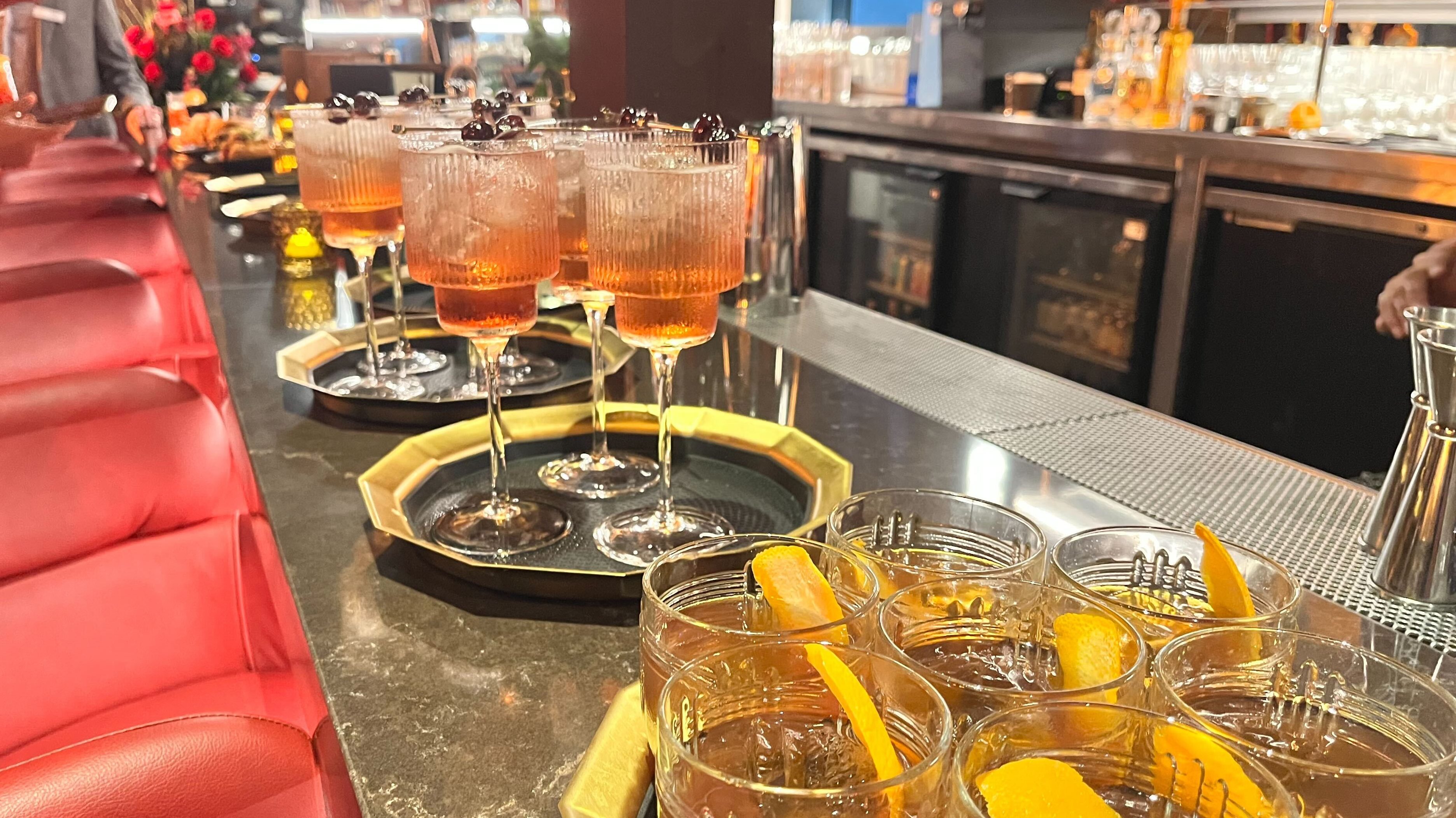 New for 2026, the Diamond Room is a 70s-themed cocktail lounge at the corner of K Street and 7th Avenue, adjacent to Petco Park.