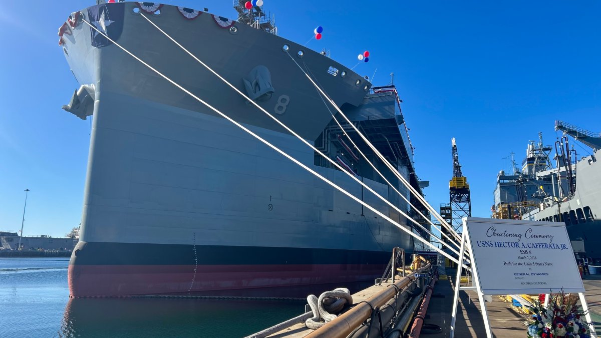 U.S. Navy ship christened at NASSCO shipyard part of Trump ‘golden fleet' plans