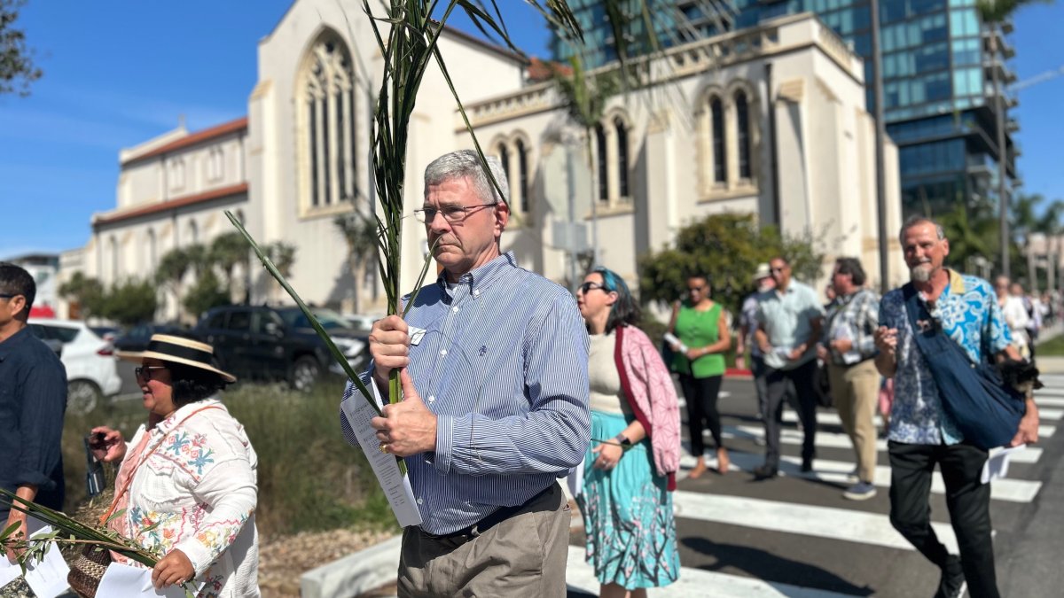 Palm Sunday procession brings music and a message of inclusion to Bankers Hill