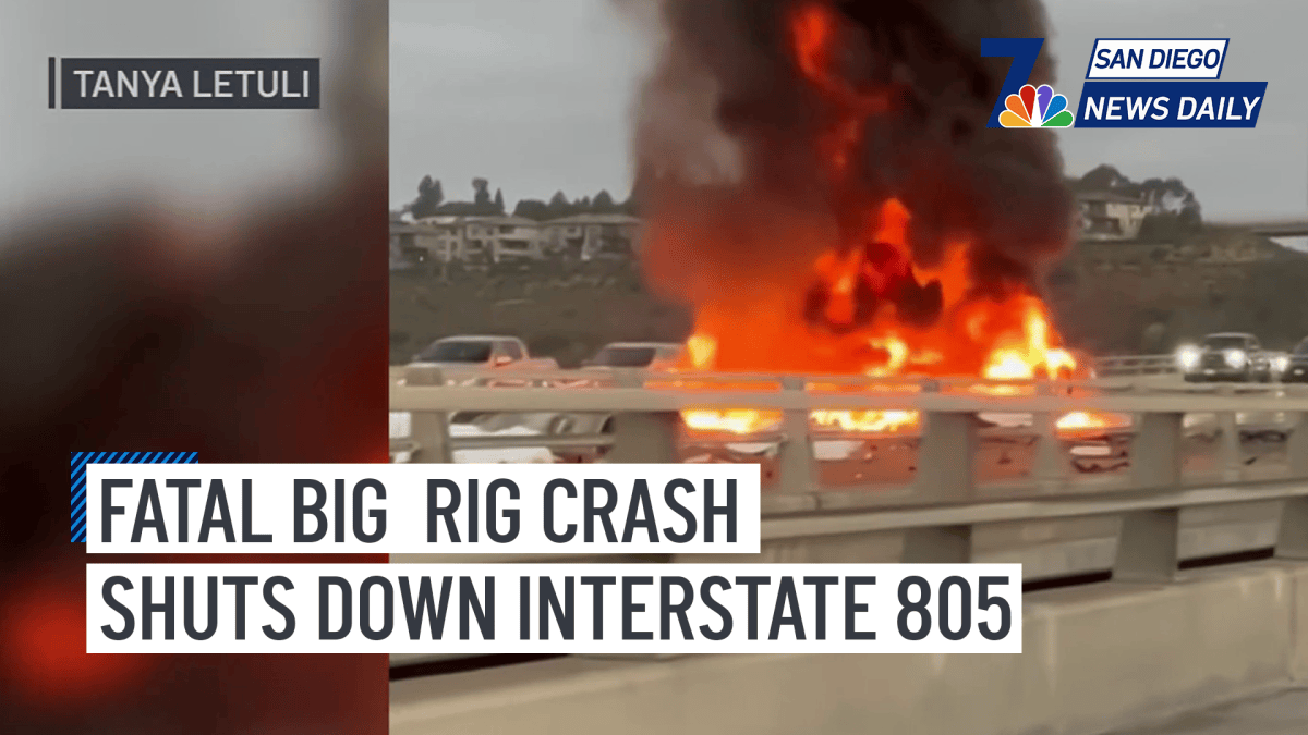 Fatal big rig crash shuts down Interstate 805 | San Diego News Daily ...
