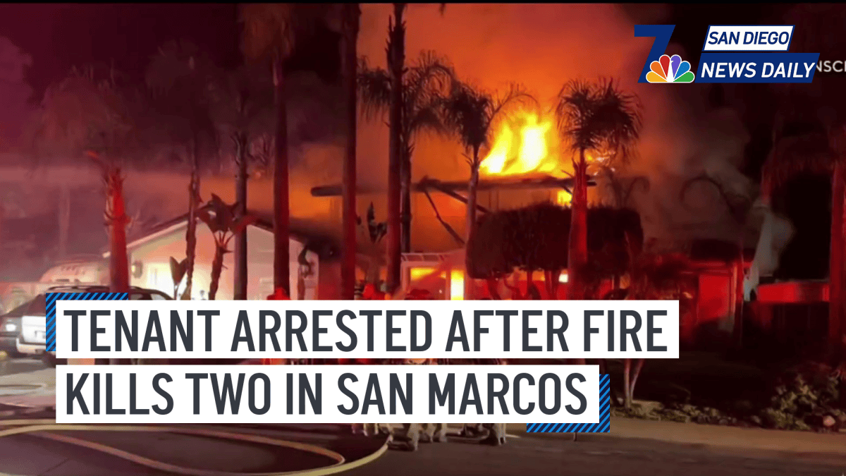 Tenant arrested after fire kills two in San Marcos | San Diego News ...