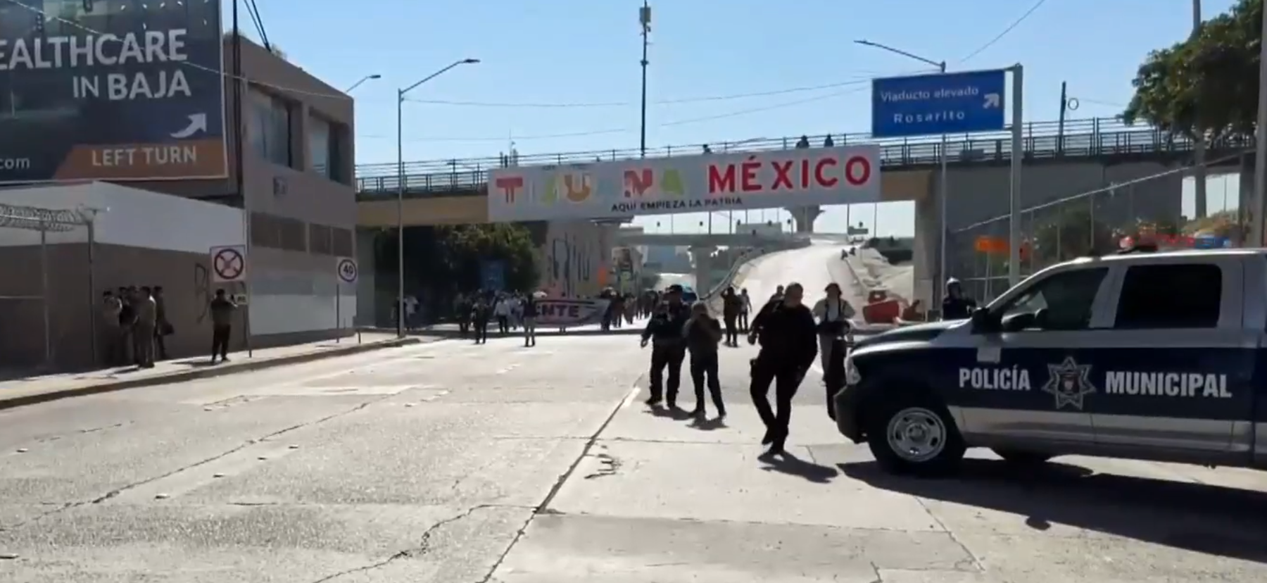 Traffic towards San Ysidro Port of Entry diverted due to Mexican teacher protest