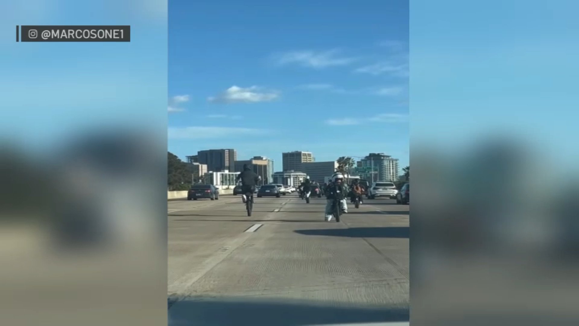 Video of e-bikers popping wheelies on I-5 in San Diego highlights dangers