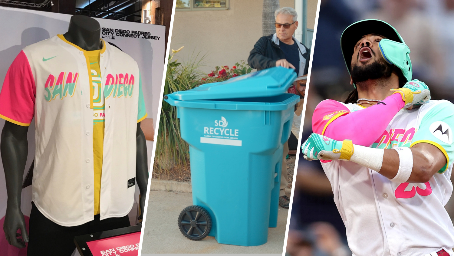 OK, it's not a perfect match, but we miss the Padres City Connect jersey! 