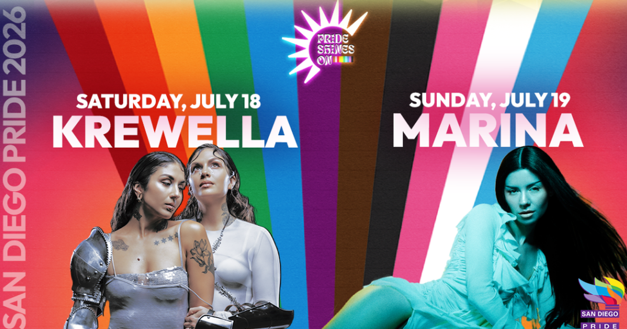 Krewella and Marina headlining 2026 San Diego Pride