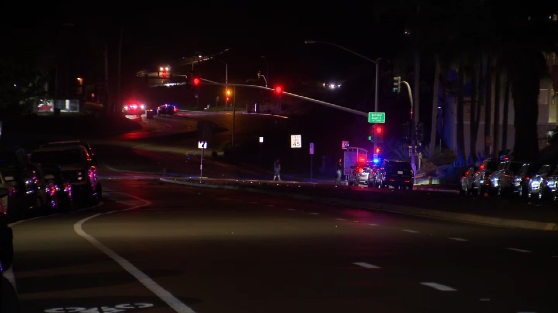 Alleged stolen vehicle crashes into flames after pursuit in Clairemont, 2 injured