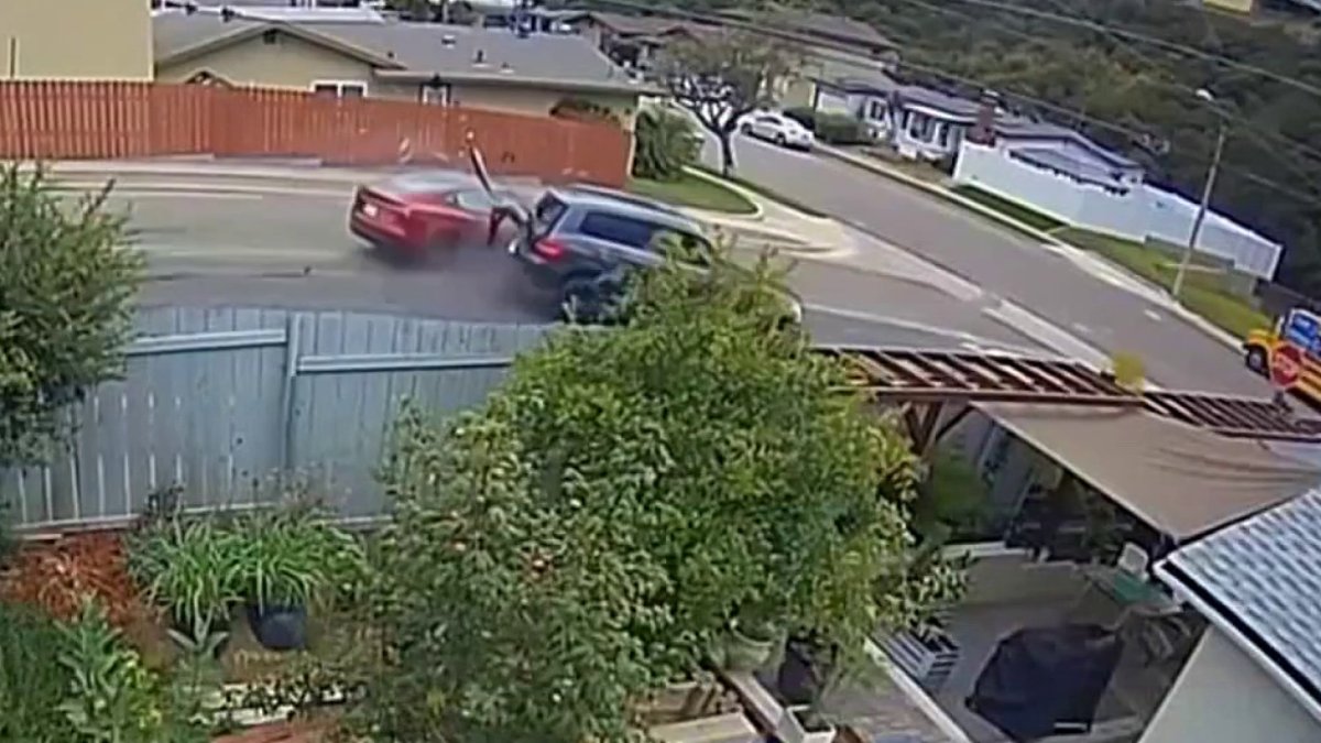 Clairemont neighbors raise safety concerns after Tesla crashes into home