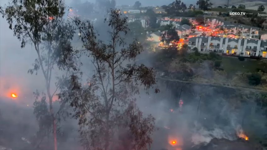 A brush fire reported in Spring Valley, May 25, 2026.