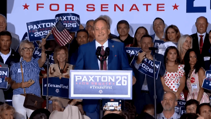 Ken Paxton celebrates Tuesday, May 26, 2026, after winning a primary runoff against incumbent U.S. Sen. John Cornyn.