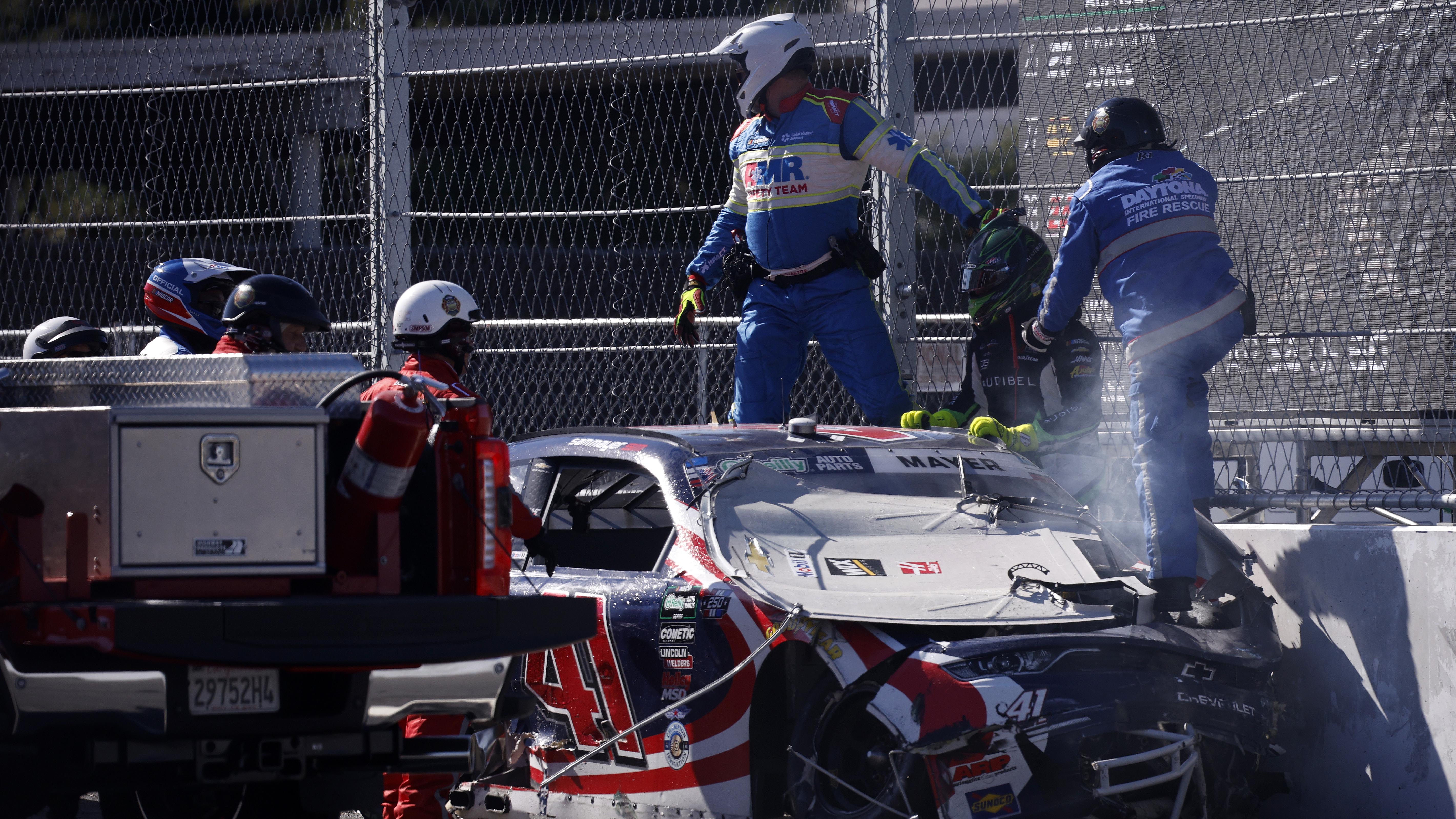 25 drivers crash in massive NASCAR accident at Naval Base Coronado