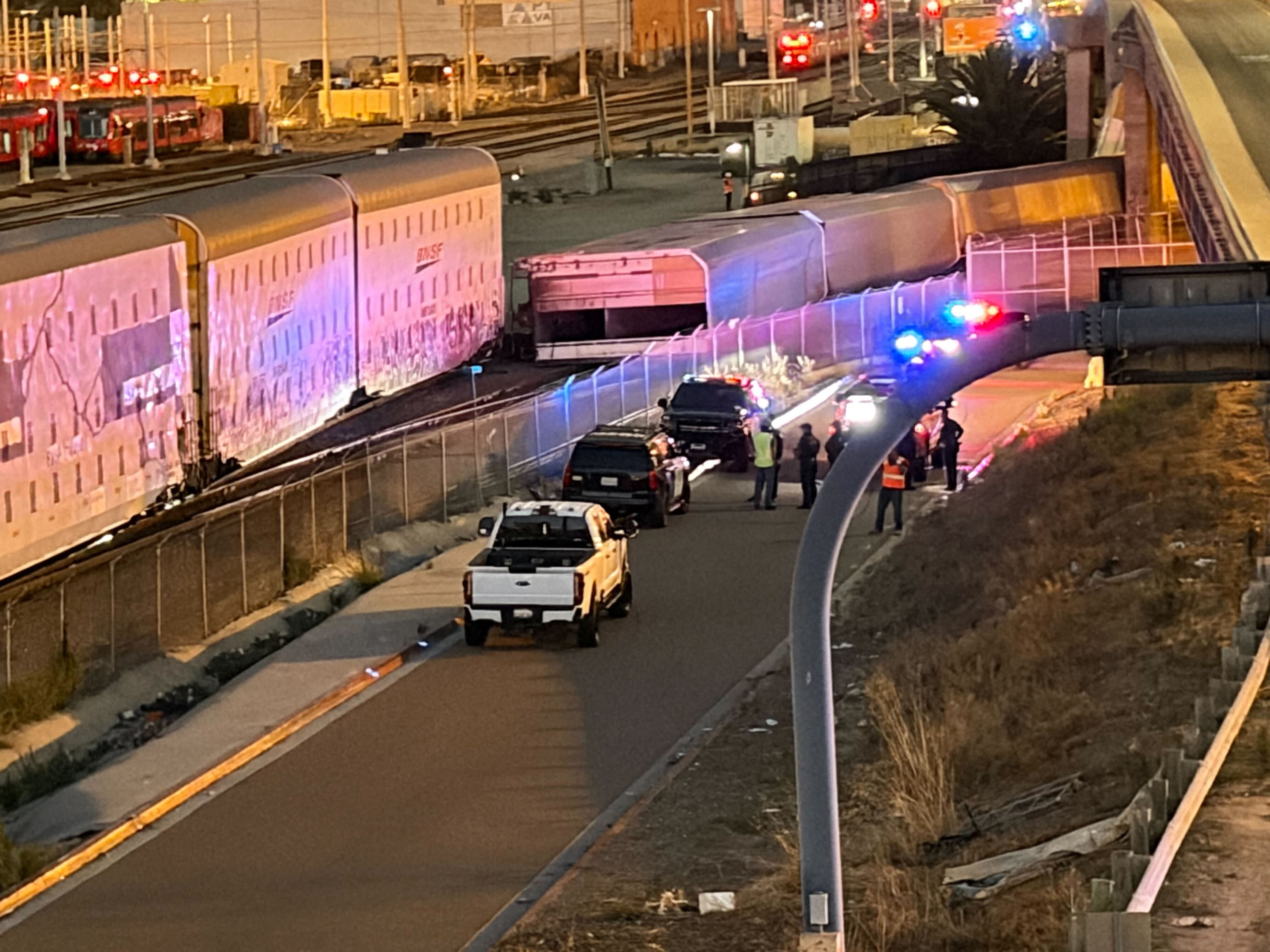 Harbor Drive back open to traffic after East Village train derailment