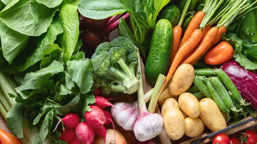 Vegan food, vegetables