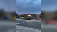 The video shared with NBC San Diego showed a bulldozer driving through North Park. San Diego police say it was stolen.