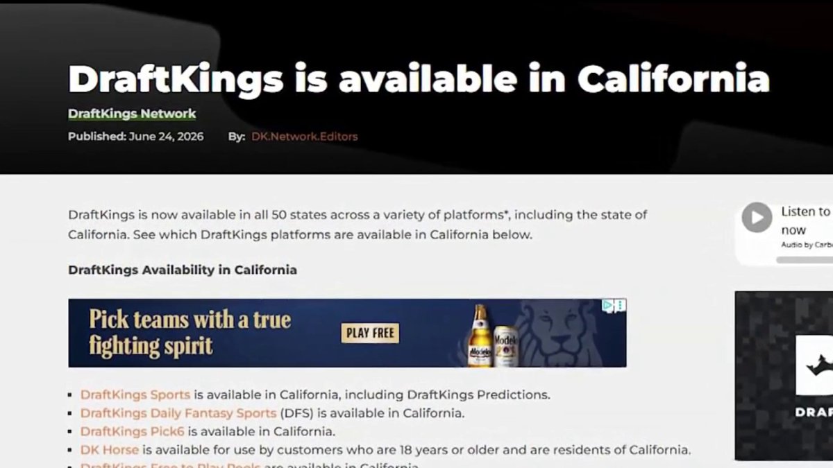 DraftKings launches prediction platform in California despite sports betting ban