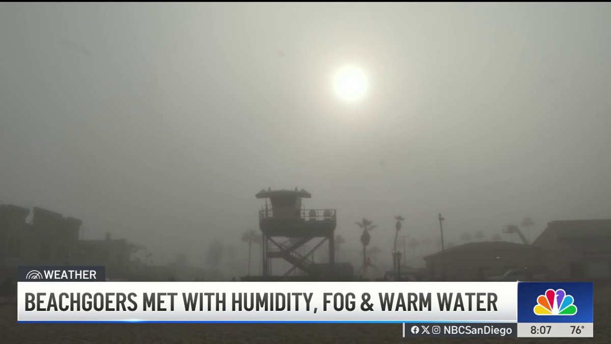 Heat draws crowds to San Diego beaches with record water temperatures and fog