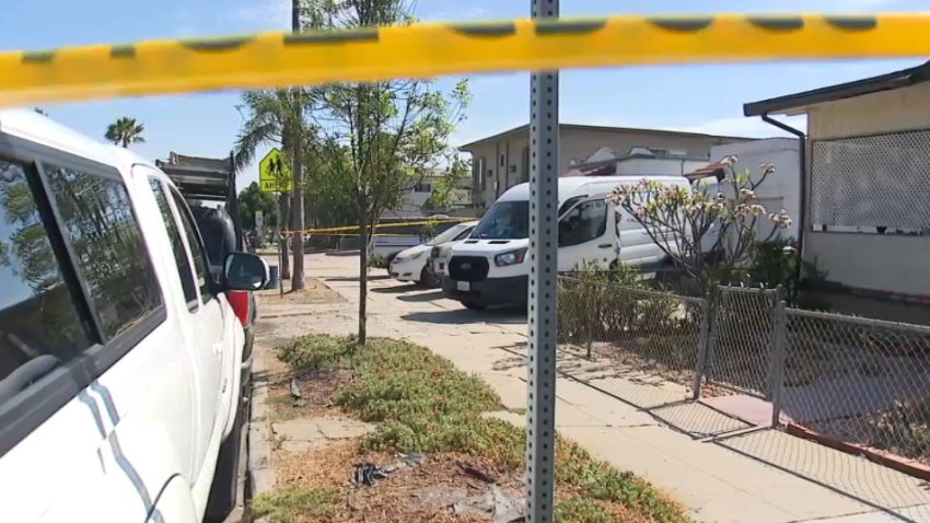 Image from the scene where officers responded to the 4000 block of 39th Street after receiving reports of a loud argument followed by an apparent stabbing, according to the San Diego Police Department.