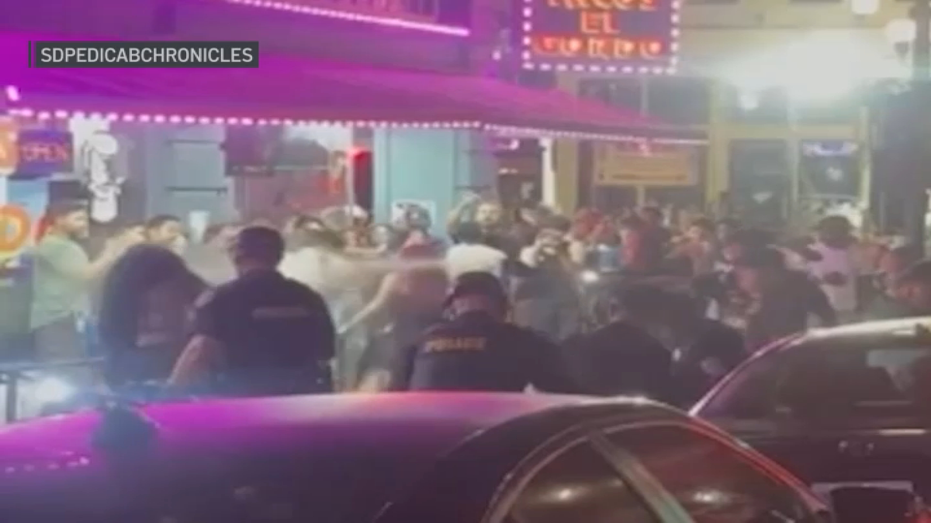 Five arrested after multiple fights break out in San Diego's Gaslamp Quarter; police deploy pepper spray as crowds converge after bars close