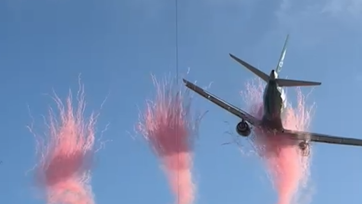 Dramatically low flyover concerns spectators at South Africa stadium