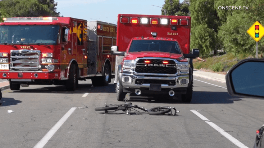 Image taken at the scene where a 26-year-old man died while riding an e-bike.