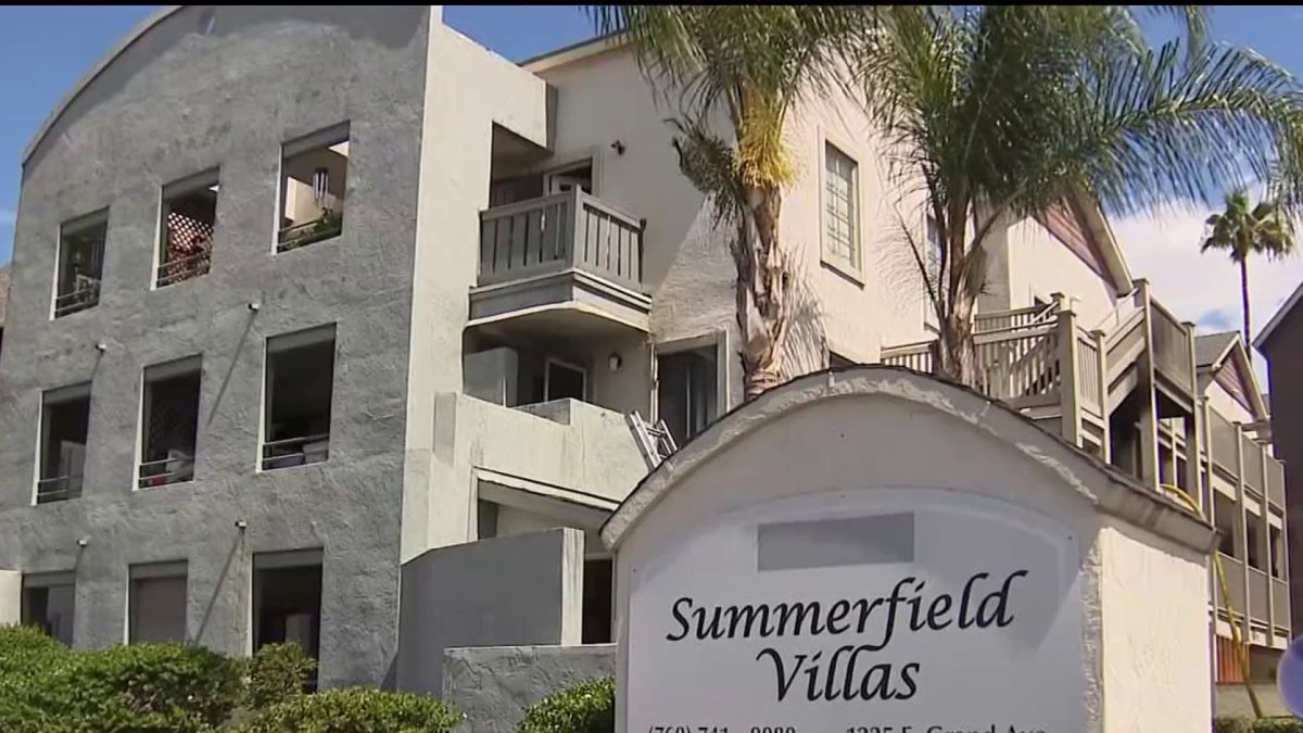 Fire breaks out at Escondido senior apartments, hospitalizing 5, displacing 12 dogs